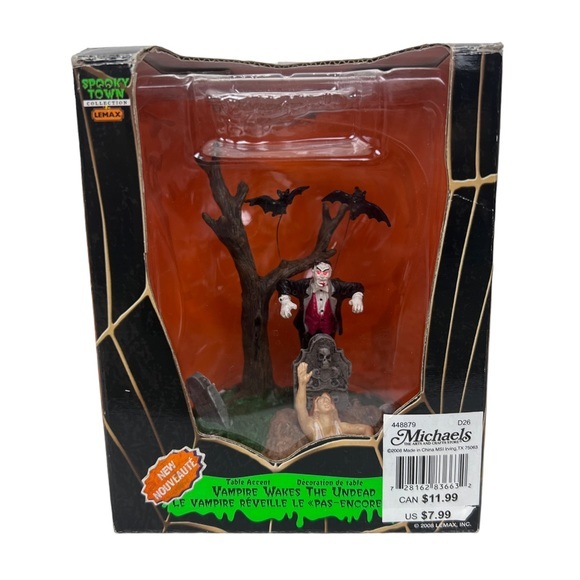 LEMAX Spookytown Halloween Vampire Wakes the Undead Accent - Picture 1 of 4